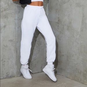 Missguided White Joggers Size: Small
